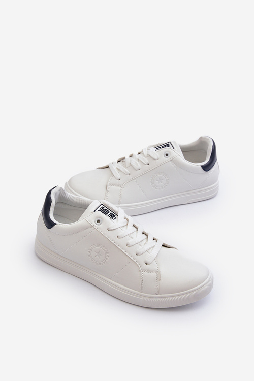 Чоловічі низькі кросівки з еко шкіри Big Star NN174282 Білі