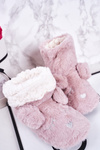 Дитячі утеплені домашні тапочки пудра Рожева Соня