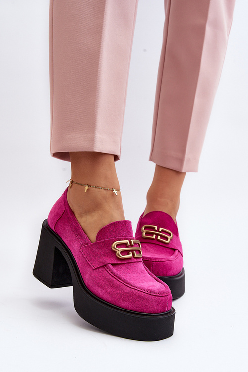 Рожеві жіночі замшеві туфлі Zazoo 20170