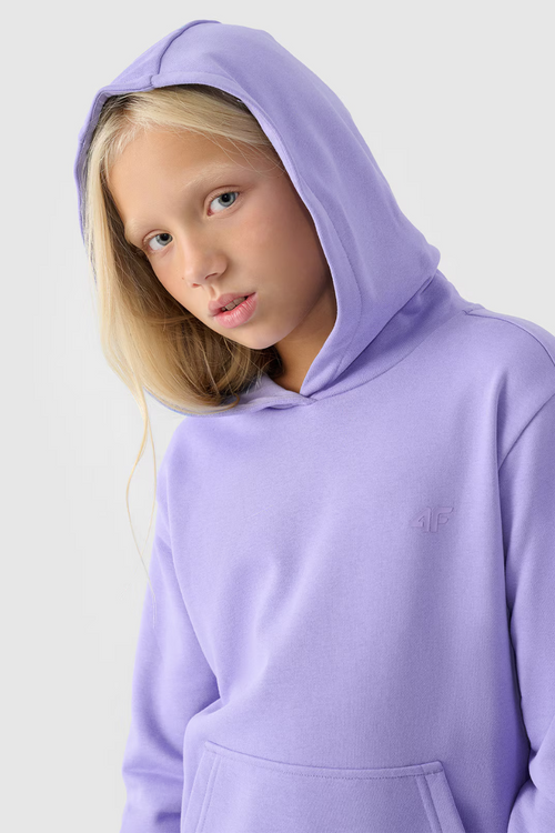 Толстовка без застібки для дівчат гладка 4F 4FJWMM00TSWSF1316-32S