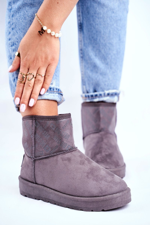 Жіночі теплі зимові черевики Suede Big Star Grey GG274558