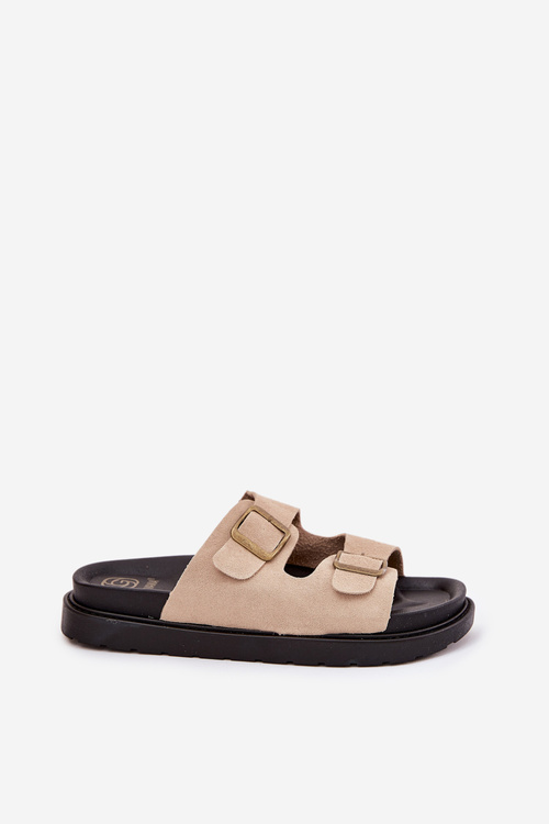 Жіночі Сандалі На Платформі З Пряжками Бежеві Simbes