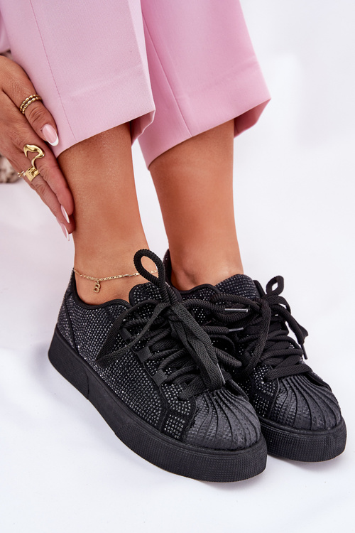 Жіночі Кросівки З Декором На Платформі Чорні Eanneth