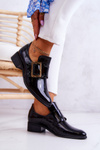 Туфлі лаковані з пряжкою Black Taliya