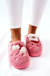 Новорічні тапочки Санта Клаус і Олені Рожеві