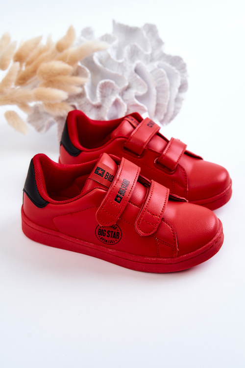 Дитячі кросівки на липучці Big Star DD374030 червоно-чорні