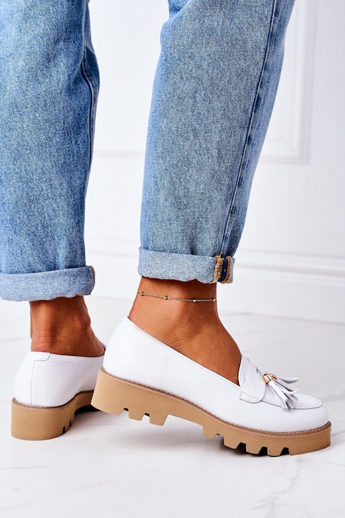 Шкіряні мокасини Lewski Shoes 3053 Білі