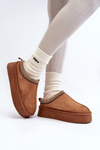 Тапочки на товстій підошві з Eco Suede Camel Sylva