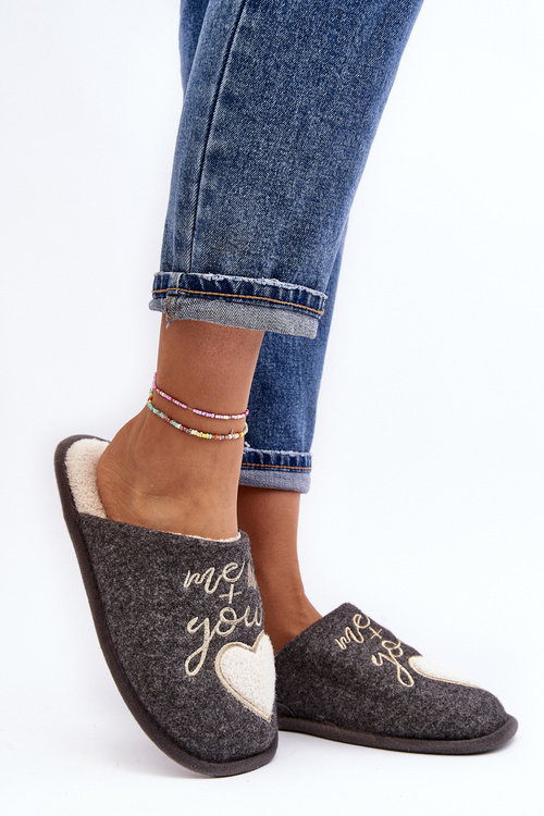 Жіночі класичні сліпони сірі Mabira на флісовій підкладці