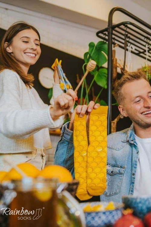 Веселкові шкарпетки мед в банці 2 пари