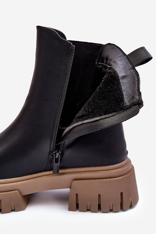 Черевики на масивній підкладці Ботильйони Big Star MM274606 Чорні