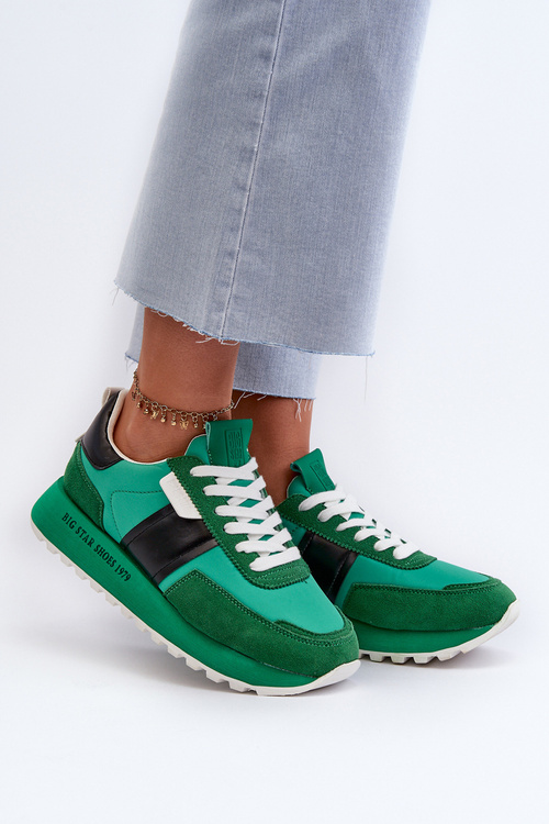 Жіночі кросівки на платформі Big Star NN274501 Memory Foam System Green