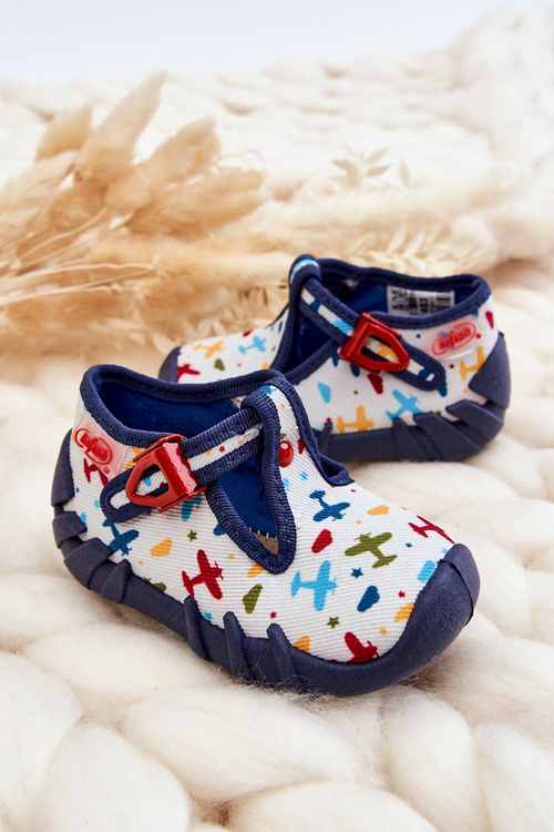 Взуття Befado тапочки Aircraft 110P463 білий і темно-синій