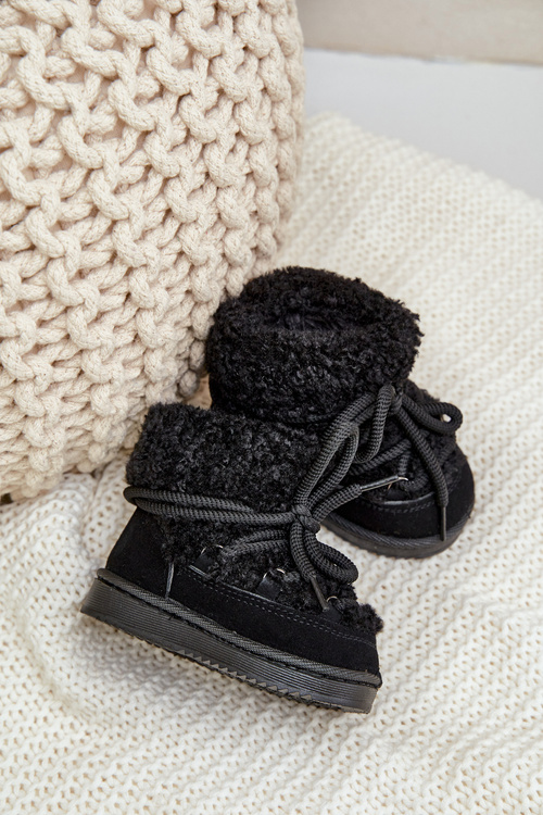 Теплі дитячі сноуборди на шнурівці Black Asija