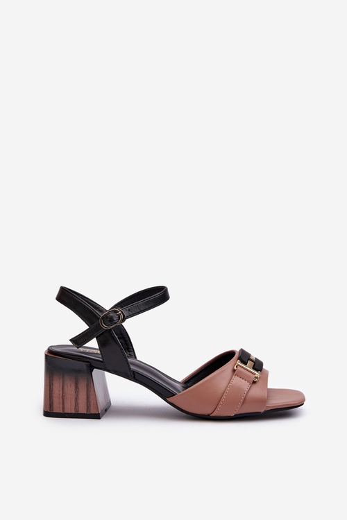 Елегантні жіночі босоніжки на підборах рожевого кольору Natissa