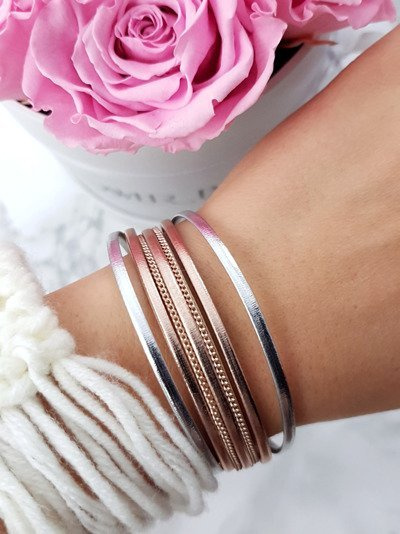 Жіночий браслет зі стразами, ланцюжок з рожевого золота Мічіко