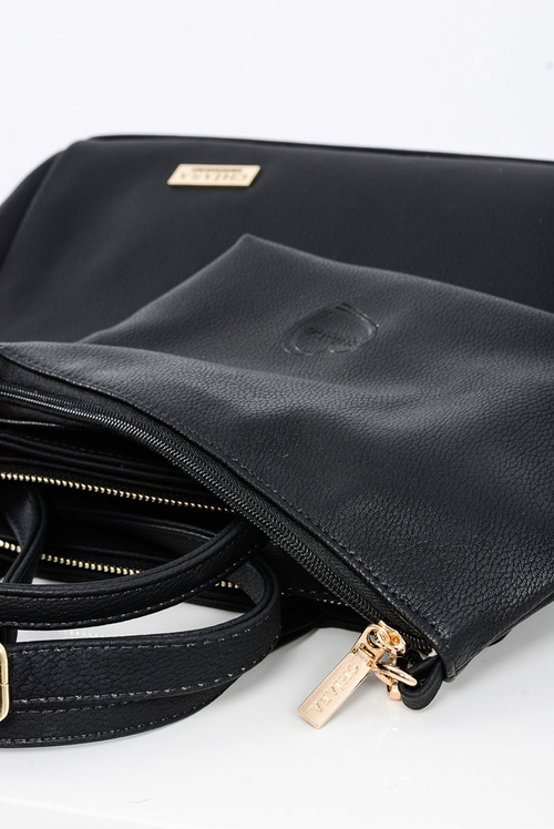 Велика чорна жіноча сумочка + саше + дзеркало ПОЛЬЩА