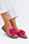 Жіночі Сандалі На Корковій Підошві З Квітами Фуксія Ференца