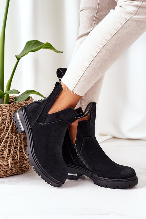 Утеплені черевики челсі на блискавці Black My Way