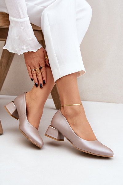 Шкіряні туфлі Lewski 3118 Темно-бежеві