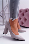Жіночі туфлі на шпильці Suede Grey Clarina
