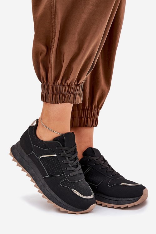 Жіночі Спортивні Черевики На Платформі Чорні Yandia