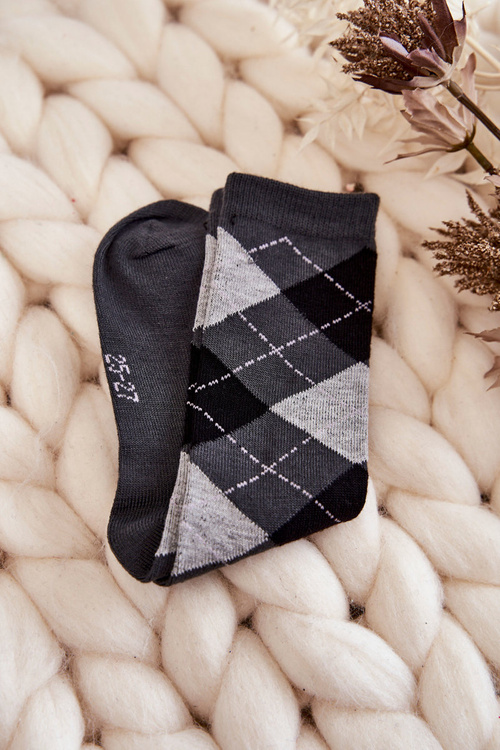 Упаковка молодіжних шкарпеток у високу клітинку, 5 шт