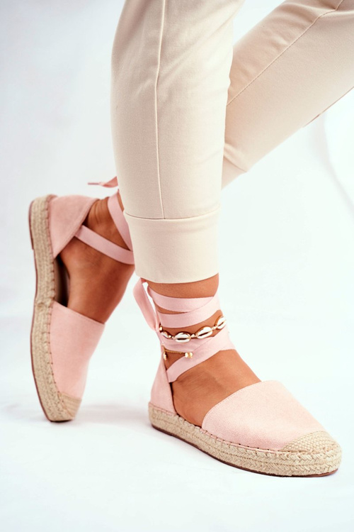 Жіночі еспадрільї на шнурівці Pink Bonjour