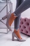 Жіночі туфлі на шпильці Suede Grey Clarina