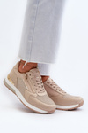 Жіночі кросівки з паєтками і блискавкою INBLU IN000365 Бежеві