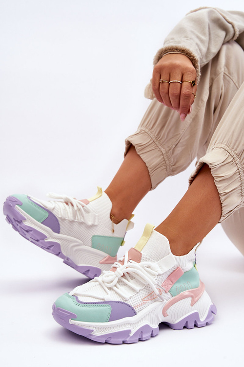 Жіночі кросівки Keaton біло-фіолетові