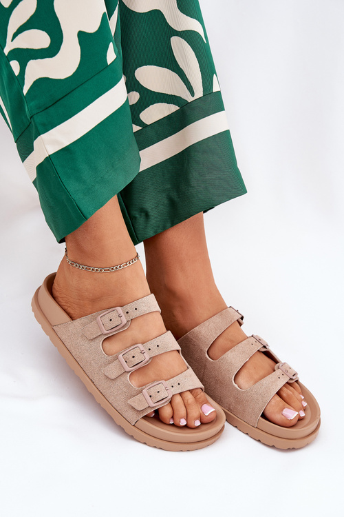 Жіночі Сандалі З Ремінцями І Пряжками Бежеві Uliri