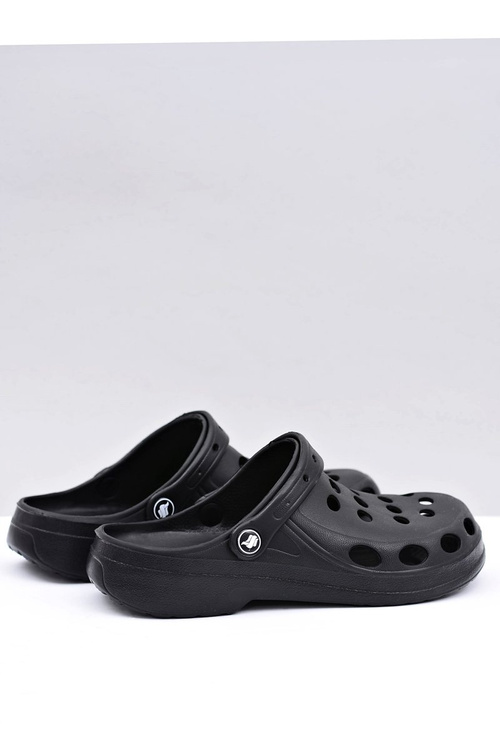 Чоловічі сандалі шльопанці чорні в клітку