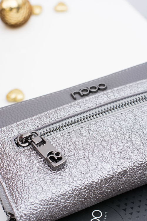 Стильний жіночий сріблясто-сірий гаманець Nobo
