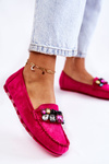 Жіночі замшеві лофери з декором Fuchsia Janetta 