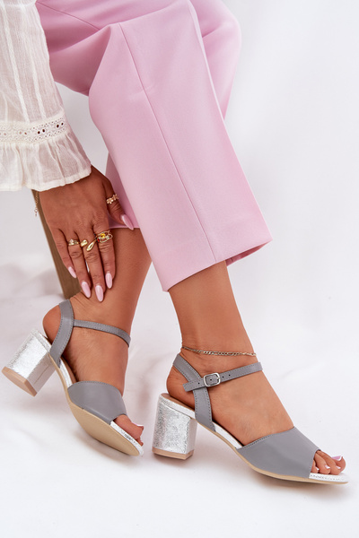 Жіночі Сандалі На Каблуку Vinceza 20275 Сірі
