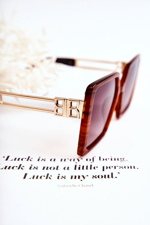 Квадратні сонцезахисні окуляри V130042 Коричневі