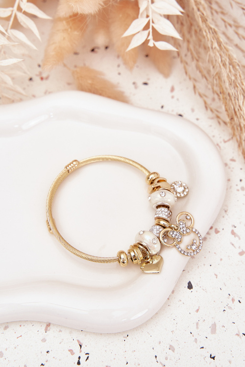 Жіночий браслет Charms Pink Silver Mouse