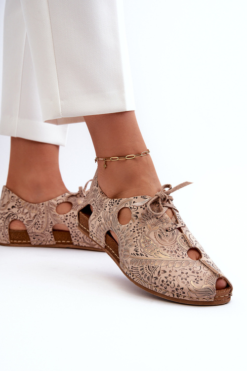 Жіноче шкіряне взуття Maciejka 05850-22 світло-бежевий