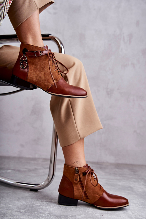 Жіночі шкіряні черевики Maciejka 5743A-29 Коричневі