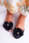 Лу Бу | Гумові шльопанці Balerina Meliski Flowers Black Candela