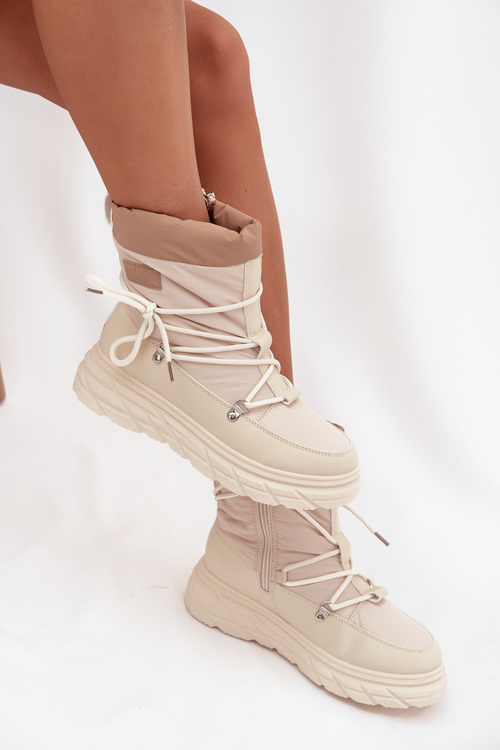 Жіночі зимові черевики на блискавці Lee Cooper LCJ 25 44 3931 бежеві Жіночі зимові черевики