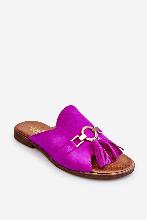 Жіночі замшеві тапочки Lewski Shoes 3226 Фуксія