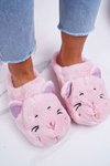 Жіночі тапочки Котики з вушками Соня рожева