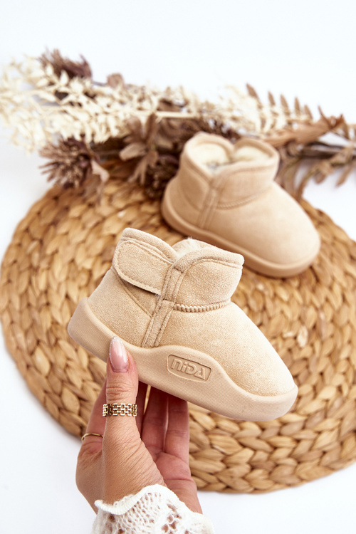 Дитячі утеплені зимові чоботи з підкладкою зі штучного хутра Beige Benigna