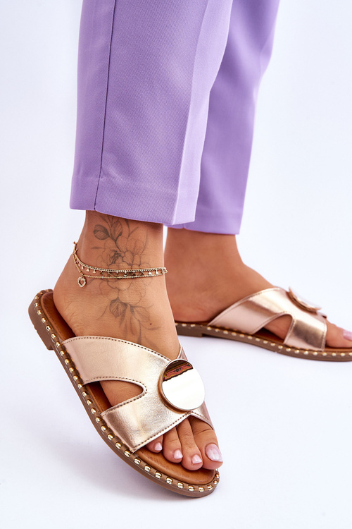 Жіночі плоскі підбори золото Kenley