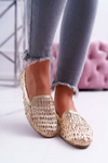 Жіночі плетені балерини Lu Boo Gold 4Ever