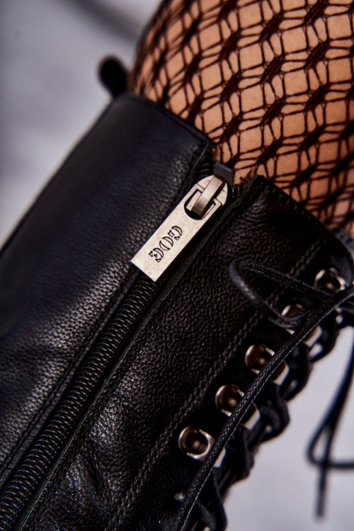 Шкіряні теплі черевики GOE KK2N4013 Black