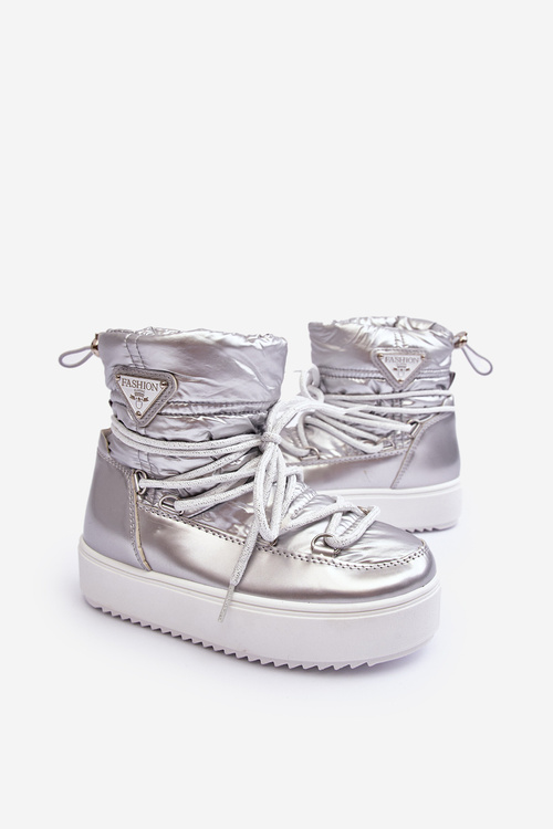 Теплі снігові черевики на шнурівці Silver Colina