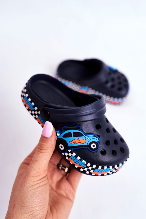 Дитяче взуття Слайди Crocs Navy Blue Road Racing